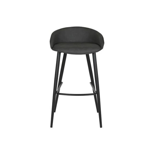 Modern Sötétszürke Bárszék – Poliuretán és Fém, 48x47x87.5 cm