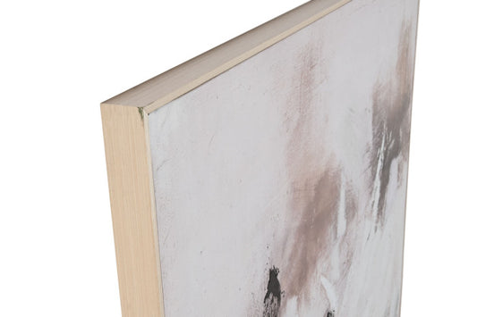 Fehér absztrakt vászonkép kerettel