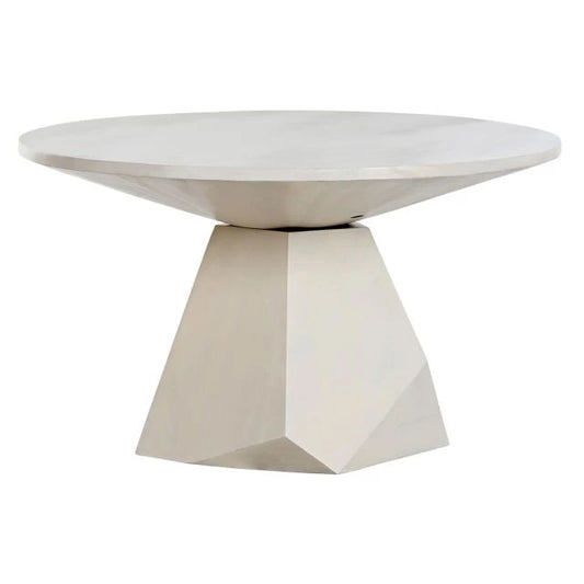 Kerek natúr dohányzóasztal