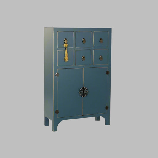 Keleti Stílusú Fiókos Szekrény Lucfenyőből