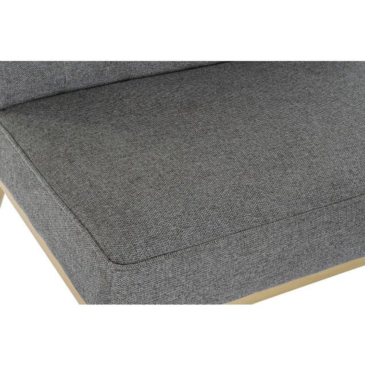 Sötétszürke Vászon Fotel Lucfenyő Vázon – 80x66x72 cm