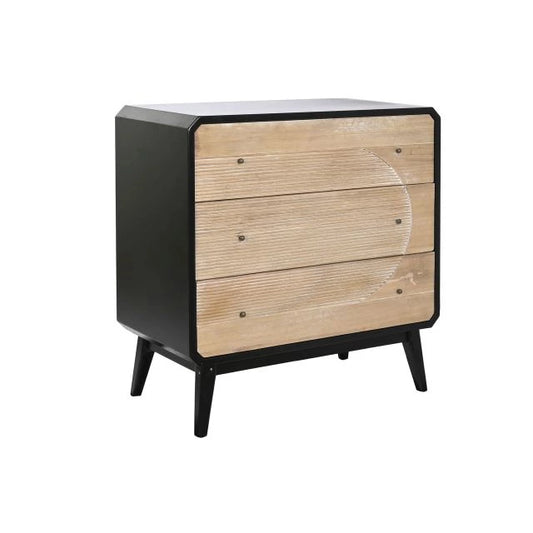 Elegáns Fekete Fa Komód