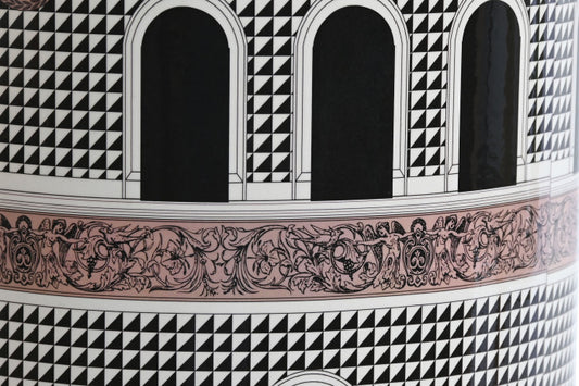 Fekete-Natúr porcelán asztali lámpa