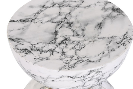 Fém kisasztal – Fehér / Fekete