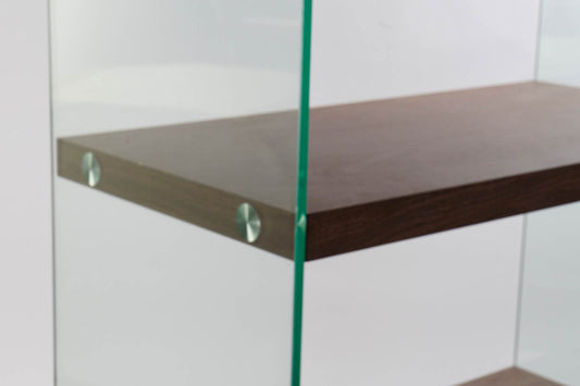 Polc üvegpolcokkal és MDF vázzal