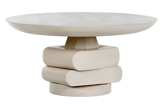 Natúr kerek dohányzóasztal