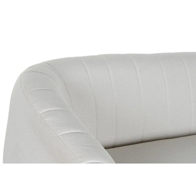 Stílusos fehér kanapé fém lábakkal